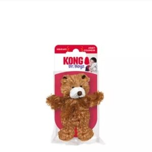 KONG Plush Brown Teddy Bear Dog Toy, Size XS, NEW